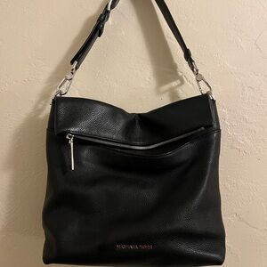Michael Kors Black Pebbled Leather Shoulder Bag
